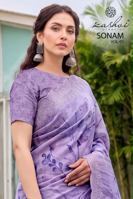 Sonam Vol 1 By Kashvi Ice Crush Digital Printed Saree 